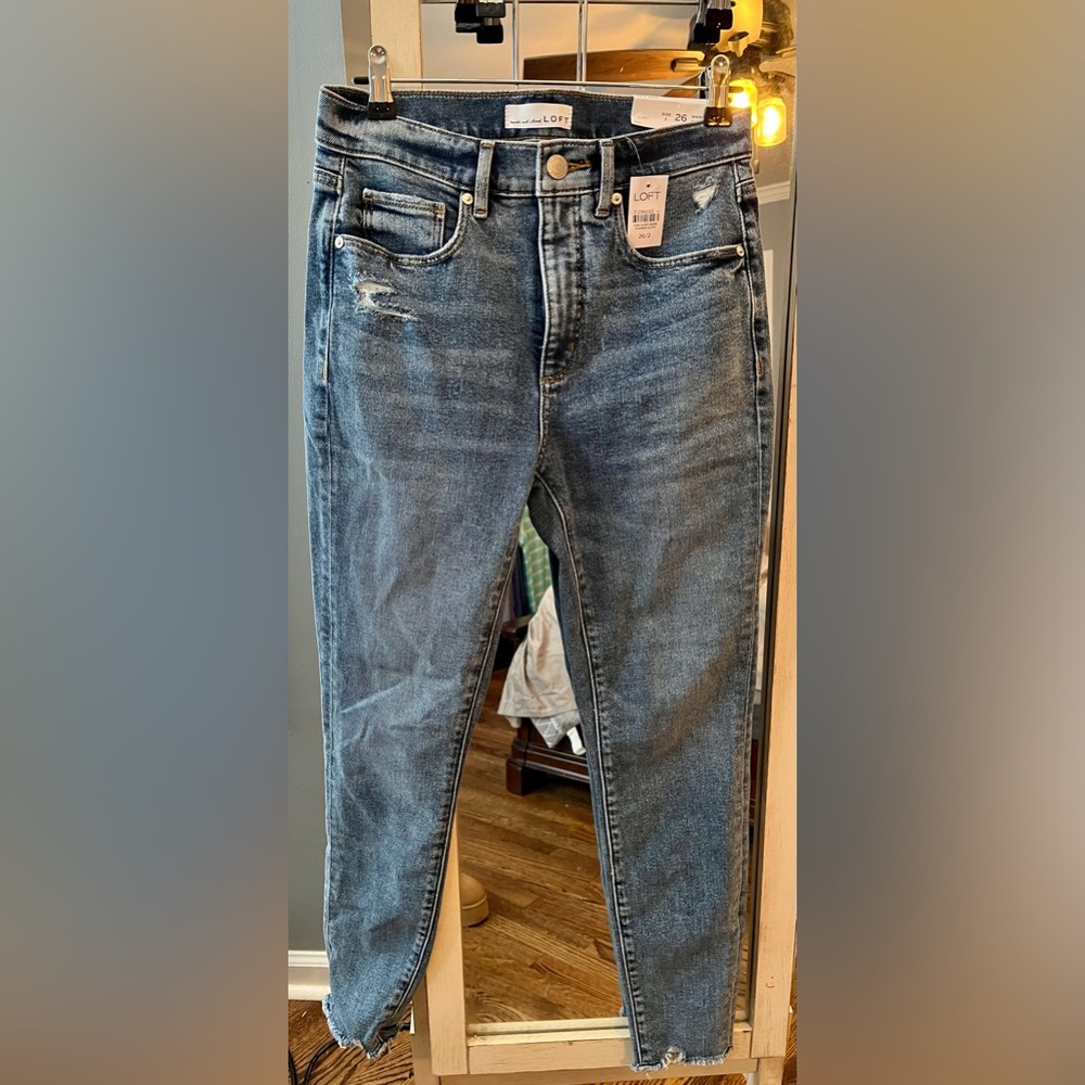 NWT Loft High Waist Skinny Ankle Jeans